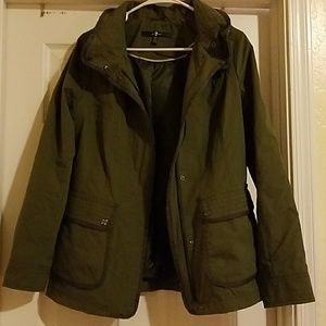 7 for all mankind green rain jacket